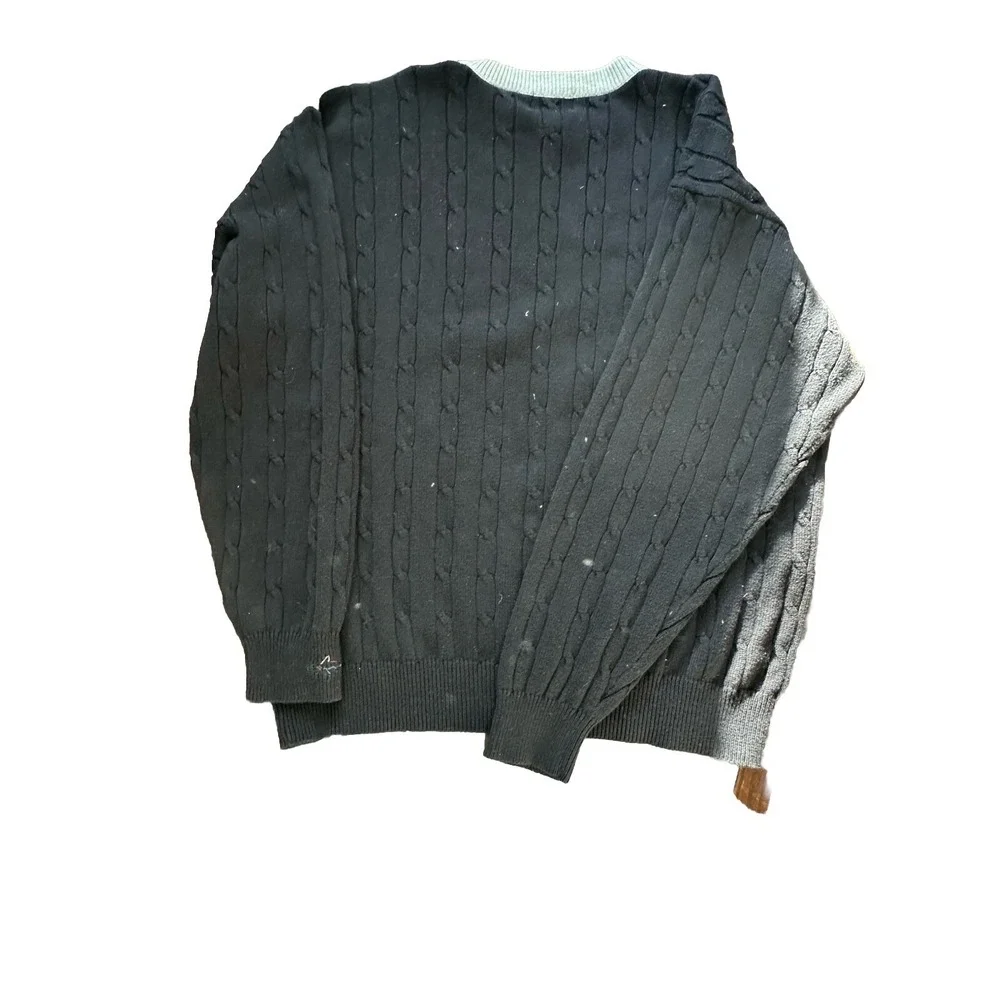 Vintage 90's Greg Norman Black & Silver Sweater Men's Large Excellent Condition - Picture 8 of 12